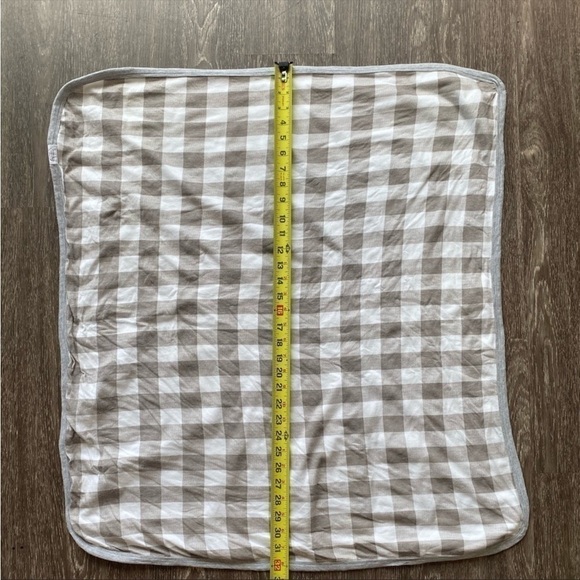 MudPie gray elephants plaid blanket - Picture 10 of 10